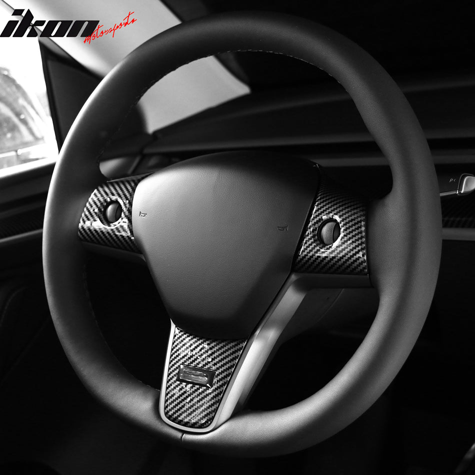 IKON MOTORSPORTS, Steering Wheel Compatible with 2017-2023 Tesla
