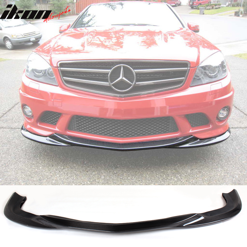  Carbon Fiber W204 Rear Diffuser Compatible with 2008-2011  Mercedes Benz W204 C63 AMG Sedan Custom Parts Bumper Cover Lower Lip  Spoiler Valance Protector Body Kits Factory Outlet(B Style) : Automotive