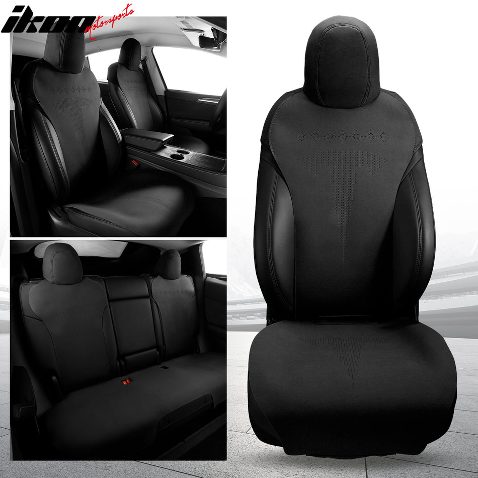 IKON MOTORSPORTS, Full Set Car Seat Covers Compatible With 2017