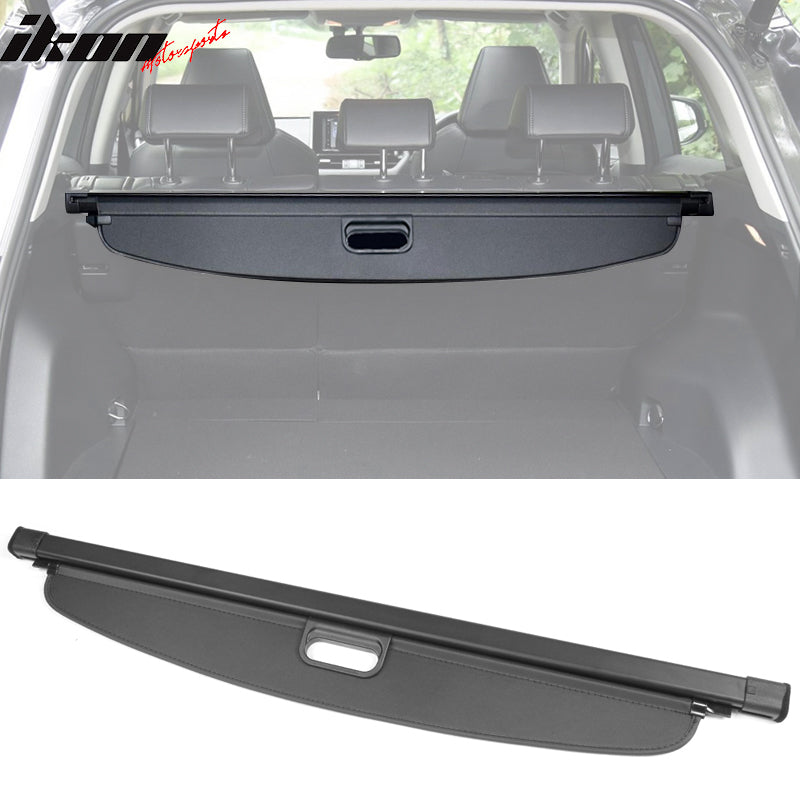 IKON MOTORSPORTS, Rear Cargo Cover Compatible With 2020-2024 Toyota  Highlander, Retractable Rear Trunk Security Cargo Cover Luggage Shade Black  PVC & ABS & Aluminum CF Texture Style, 2021 – Ikon Motorsports