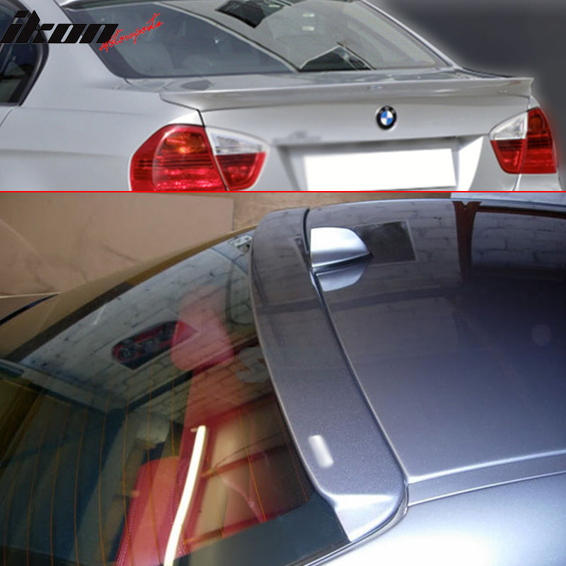 Trunk & Roof Spoiler Compatible With 2004-2010 BMW E60 5-Series