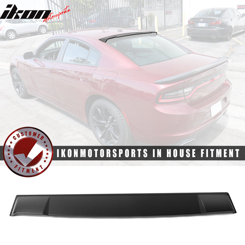 Rear Roof Spoiler Compatible With 2011-2023 Dodge Charger Ikon Style  Unpainted PP by IKON MOTORSPORTS – Ikon Motorsports