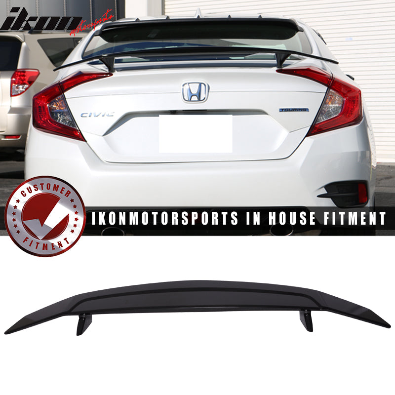 Trunk Spoiler Wing With 3rd Brake LED Light Compatible With Universal Car,  Ikon Style Matte Black ABS Car Exterior Trunk Rear Wing Tail Roof Top Lid  by IKON MOTORSPORTS – Ikon Motorsports
