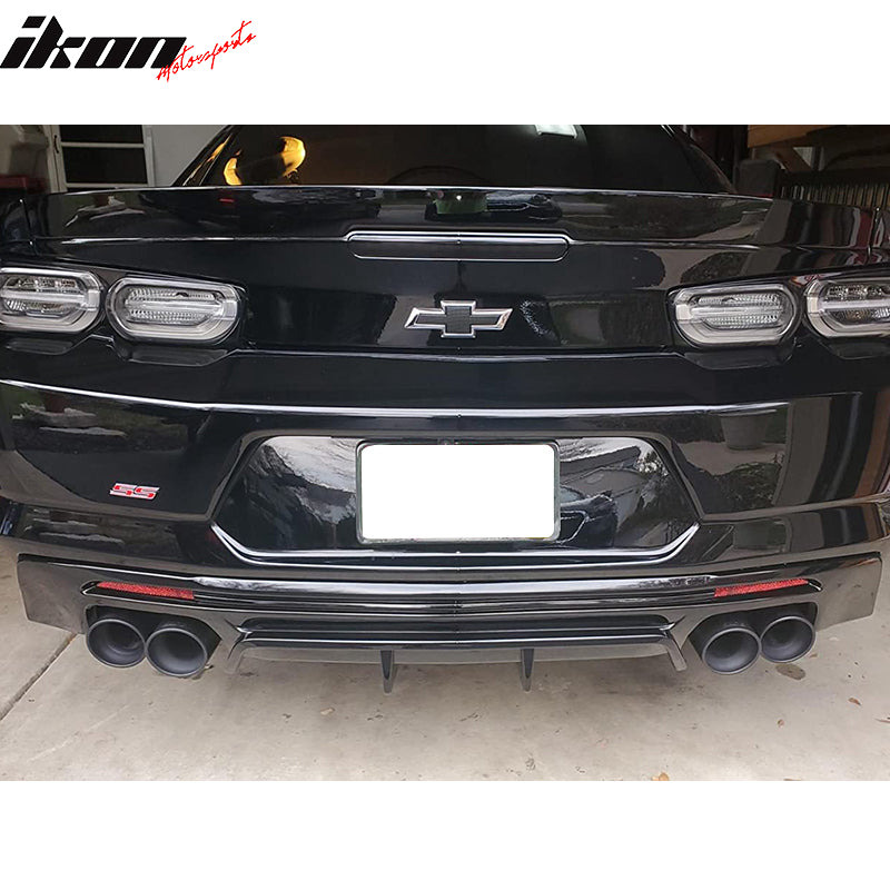 IKON MOTORSPORTS, Rear Diffuser Compatible With 2016-2023 Camaro ( Except  ZL1 Model), PP Rear Bumper Lip Lower Body Protection Avoid Against  Collision – Ikon Motorsports