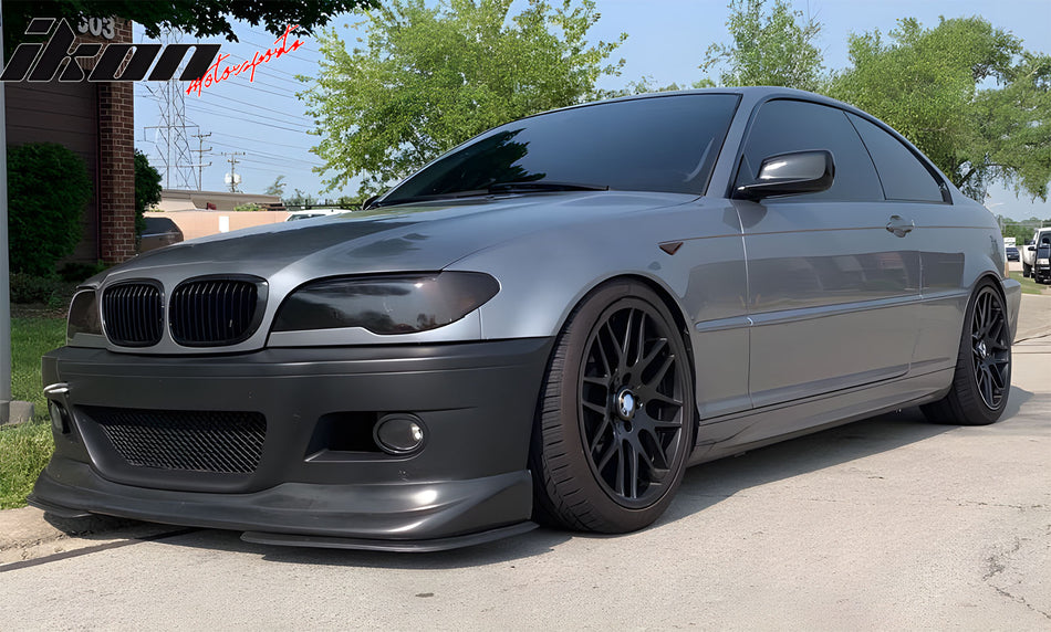 Front Bumper Lip Compatible With 2004-2006 BMW E46 3-Series, AC Style  Unpainted PU Front Lip Finisher Under Chin Spoiler Add On by IKON  MOTORSPORTS, 2005 – Ikon Motorsports