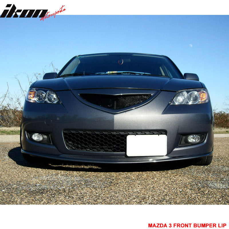2009-2011 Mazda 6 DS Style Unpainted Black Front Bumper Lip PU Sedan