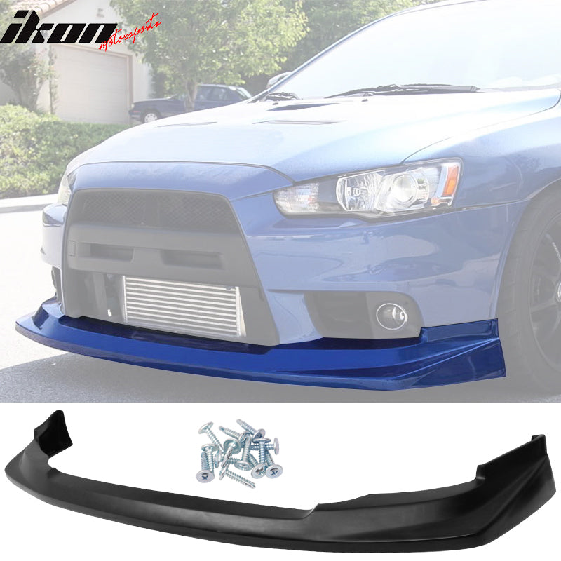 Front Bumper Lip Compatible With 2008-2015 Mitsubishi Lancer Evo X