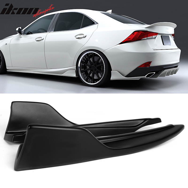 IKON MOTORSPORTS, Side Skirts Compatible With 2014-2020 Lexus IS250 IS300  IS350, AR Style PP Matte Black Side Extensions Line Protector – Ikon  Motorsports