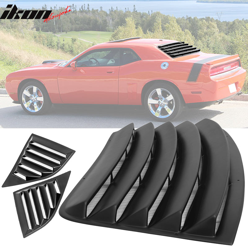 Rear+Side Window Louver For Dodge Challenger Windshield Sun Shade Cover  2008-23 – Tacos Y Mas