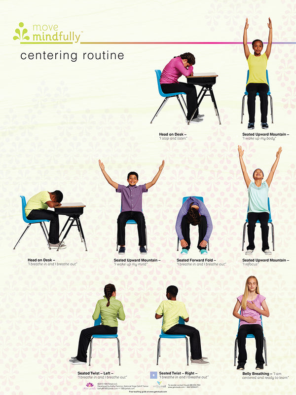 Move Mindfully™ Centering Poster | Classroom Yoga Poster | Visualz