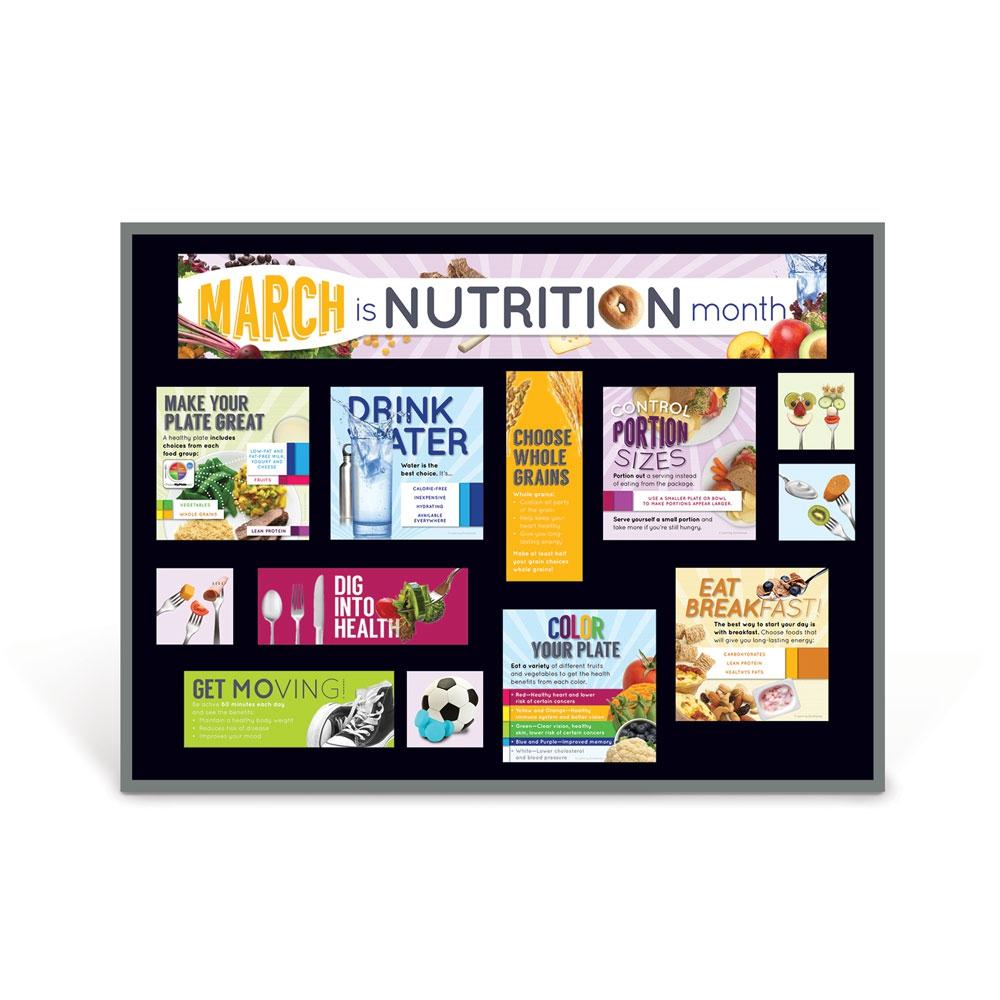 March is Nutrition Month Bulletin Board Kit Bulletin Board Visualz