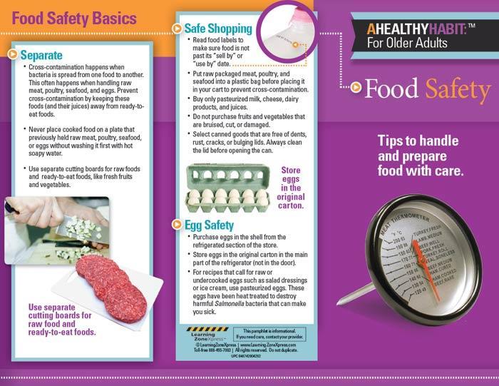 Food Safety for Older Adults Tri-Fold Brochures - Visualz