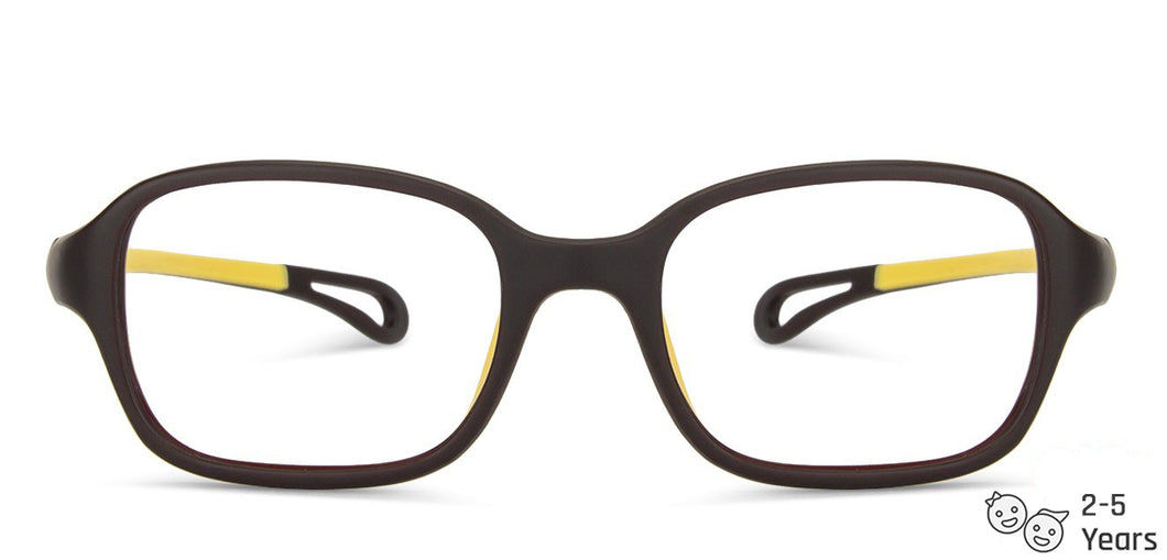 Brown Square Full Rim Kids Eyeglasses by Lenskart Junior-144044