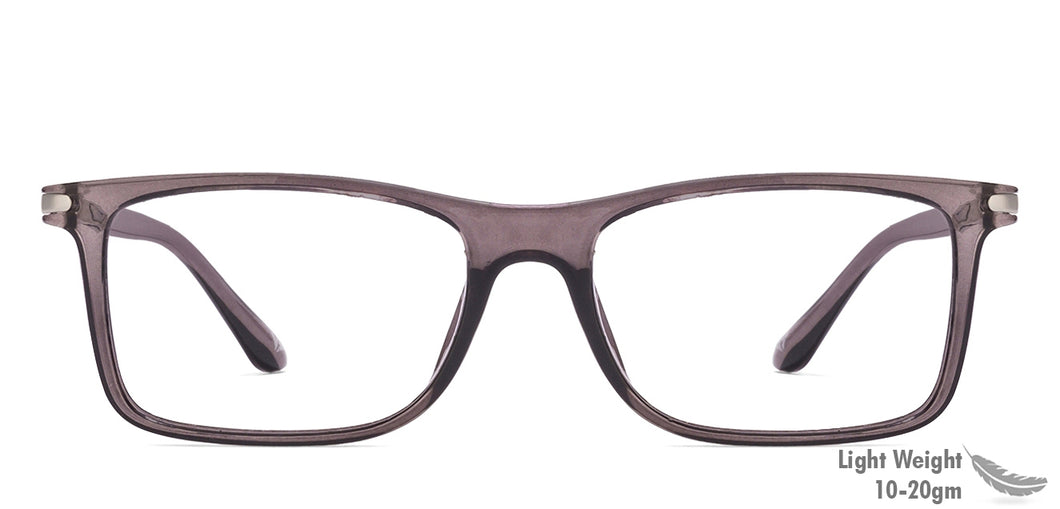 Grey Rectangle Full Rim Unisex Eyeglasses by Lenskart Air Online-113994