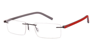 Black Rectangle Rimless Unisex Eyeglasses by Lenskart Air Online-114002