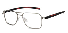 Load image into Gallery viewer, Gunmetal Geometric Full Rim Unisex Eyeglasses by Vincent Chase-134763