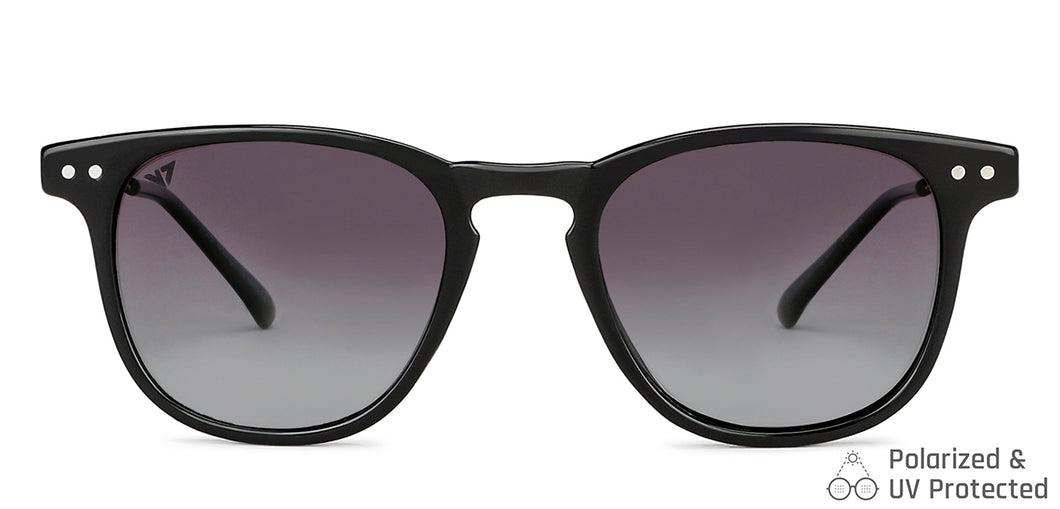 Black Round Full Rim Unisex Sunglasses by Vincent Chase Polarized-148984
