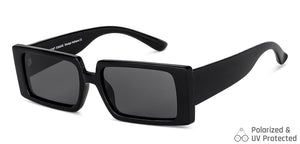 Black Rectangle Full Rim Unisex Sunglasses by Vincent Chase Polarized-148994