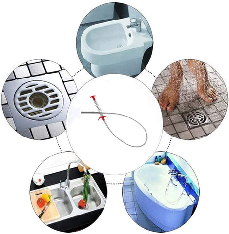 60\90\160\200cm Kitchen Sink Drain Unblocker Spring Pipe Cleaning