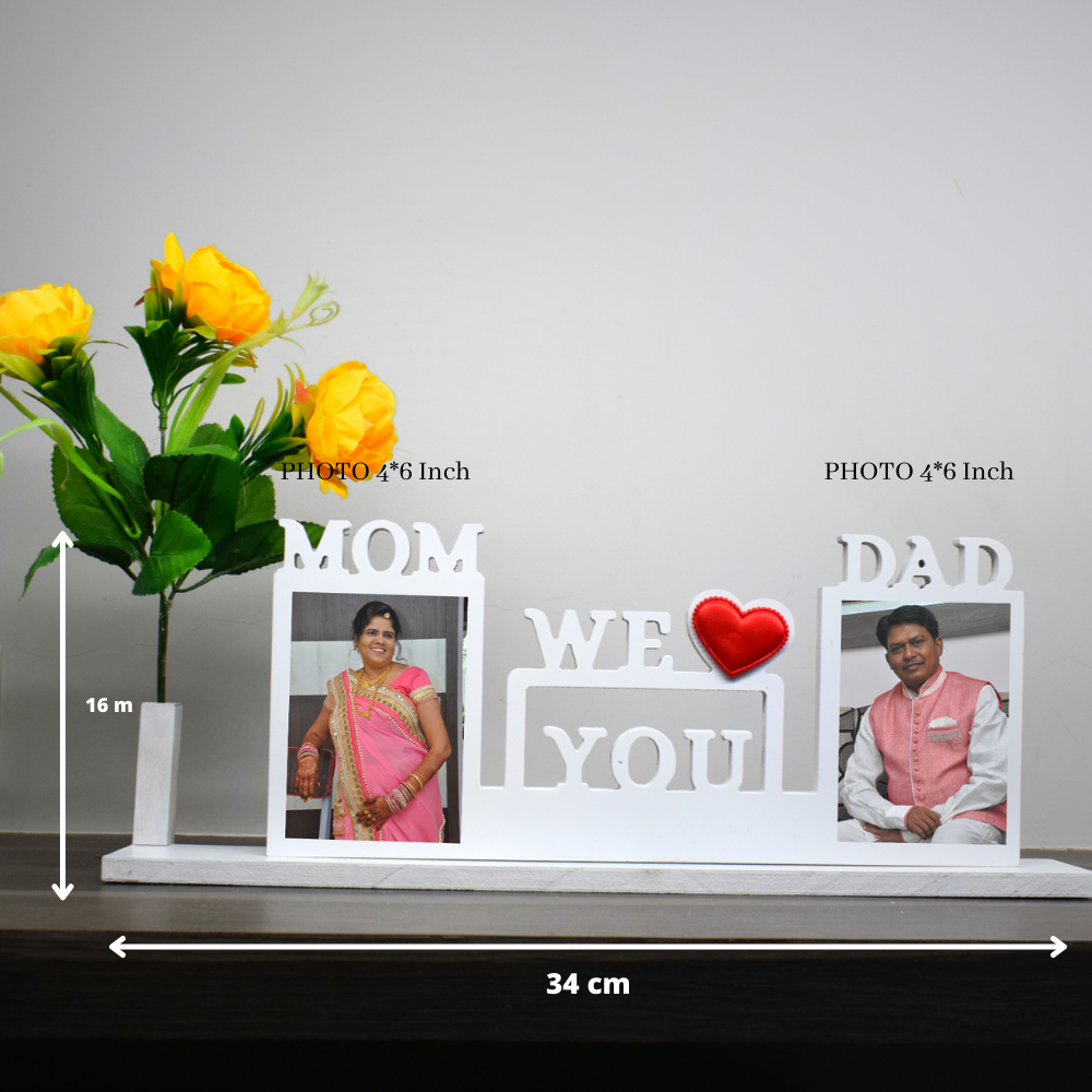 We Love You Mom And Dad Personalized Wooden Photo Frame D Unique Home Decor