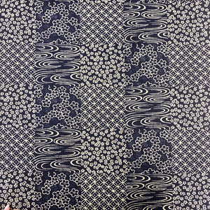 Japan | 織風拼圖 Japanese pattern collage cotton printed poplin 竹節純棉