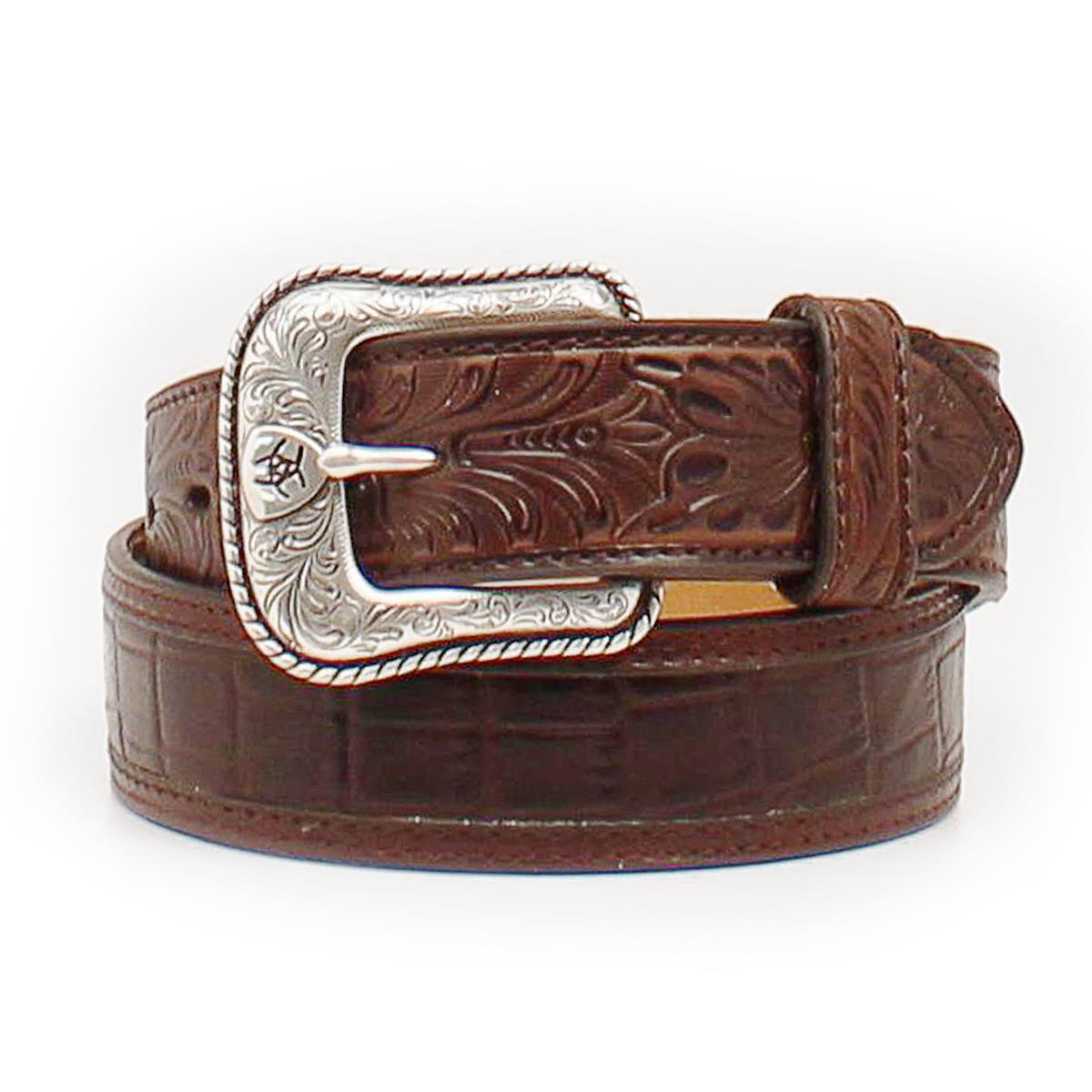 Ariat Faux Crocodile Leather Belt | ruggednorth.ca – Rugged North ...