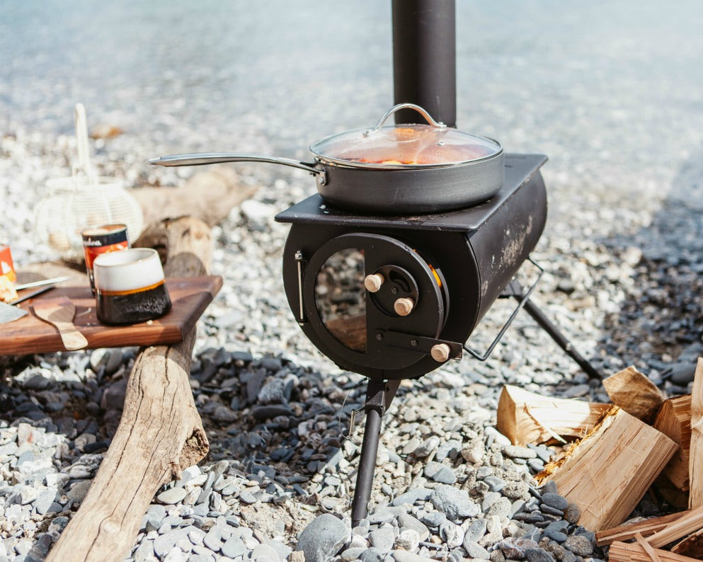 Anevay Frontier Stove - portable outdoor wood burning stove