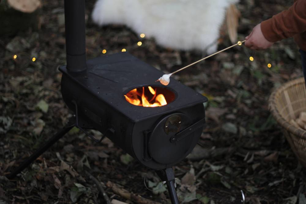 Anevay Frontier Stove in autumn woodland