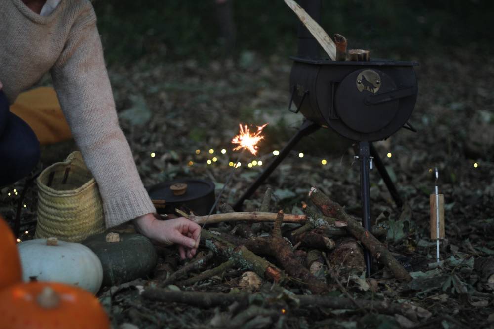 Anevay Frontier Stove in autumn woodland