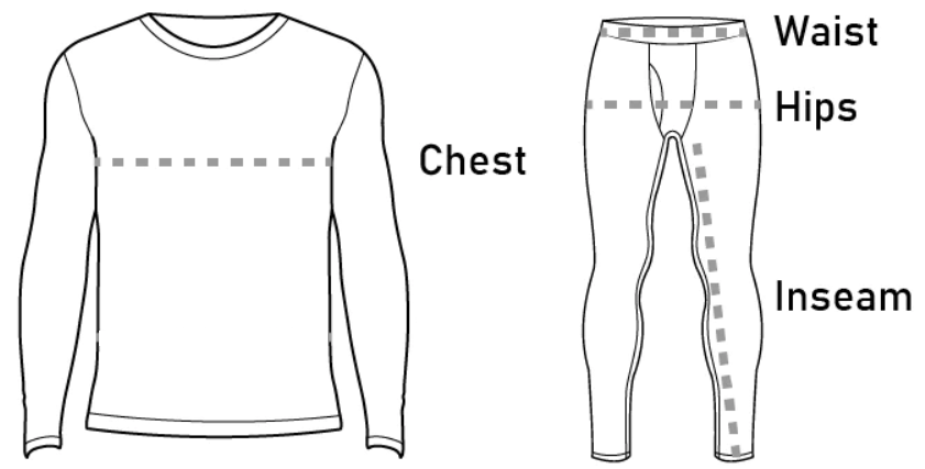 Thermajohn Long Johns Thermal Underwear for Men Crewneck Set (XS