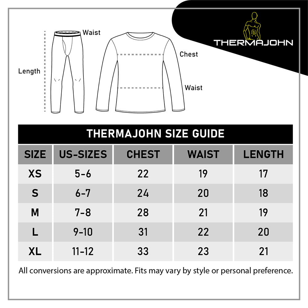 Boy's Thermal Underwear Sets: Free Shipping (US) Returns