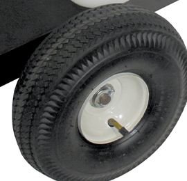 Pneumatic tires on heavy duty frame