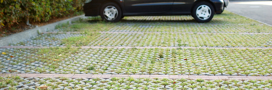 Permeable Pavers with a car parked on them
