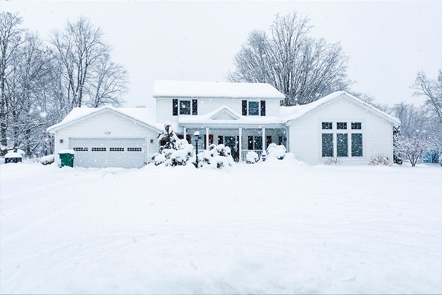 winter house snow storm