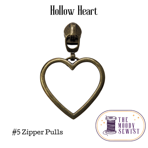 Hollow Teardrop #5 Zipper Pulls – The Moody Sewist.