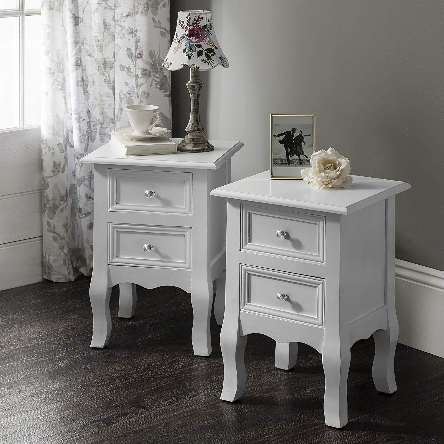 Marie Grey Bedside Table - Laura James