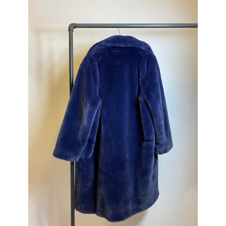 Purple Faux Fur Coat by Stand Studio