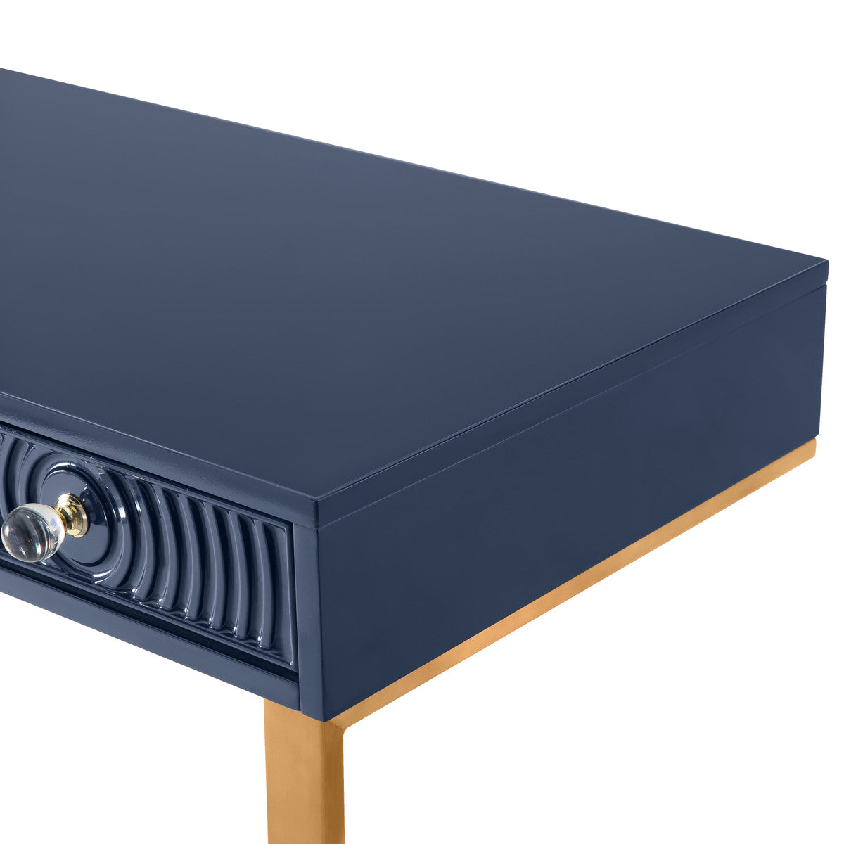 Janie Blue Lacquer Desk The Design Tap