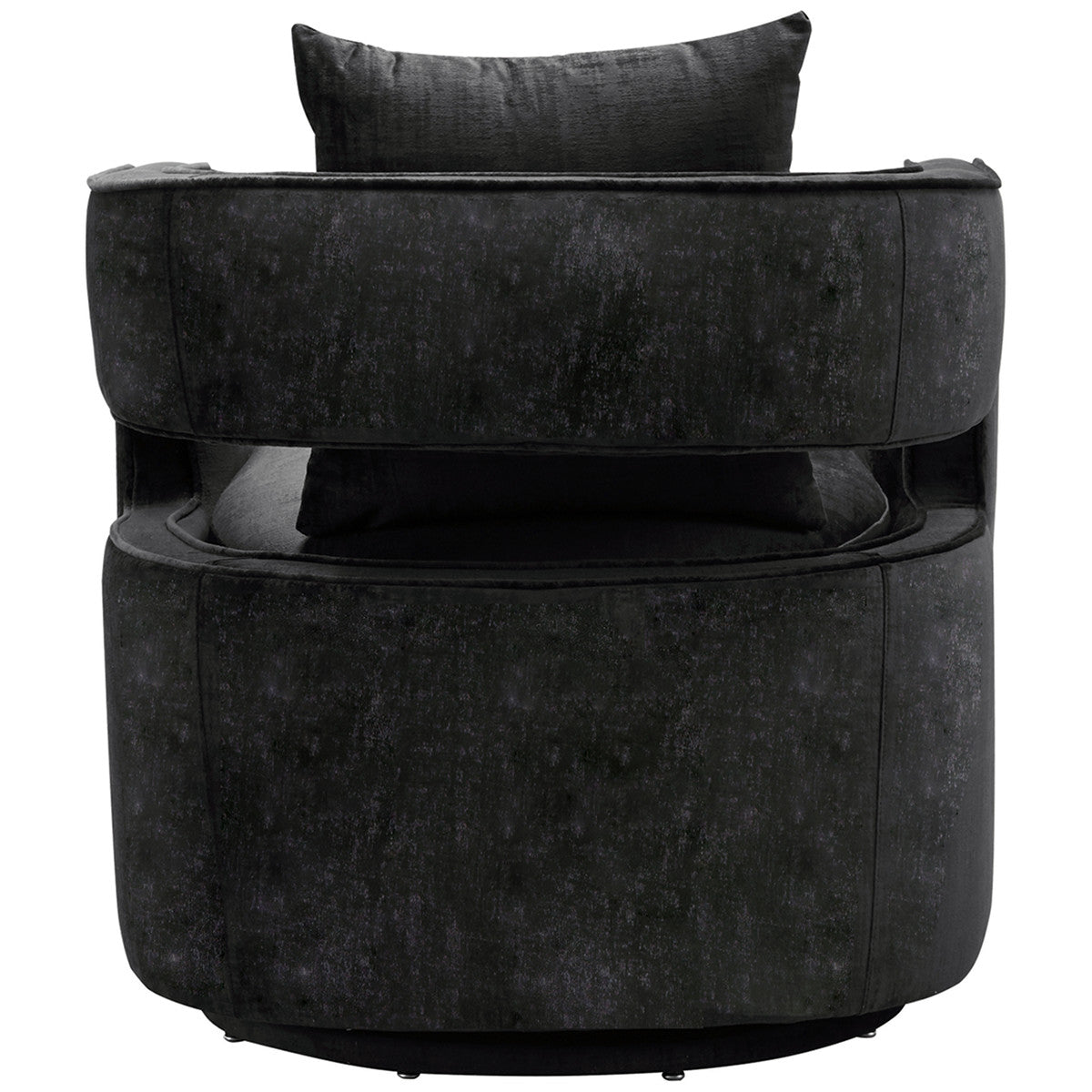 emory black velvet swivel chair