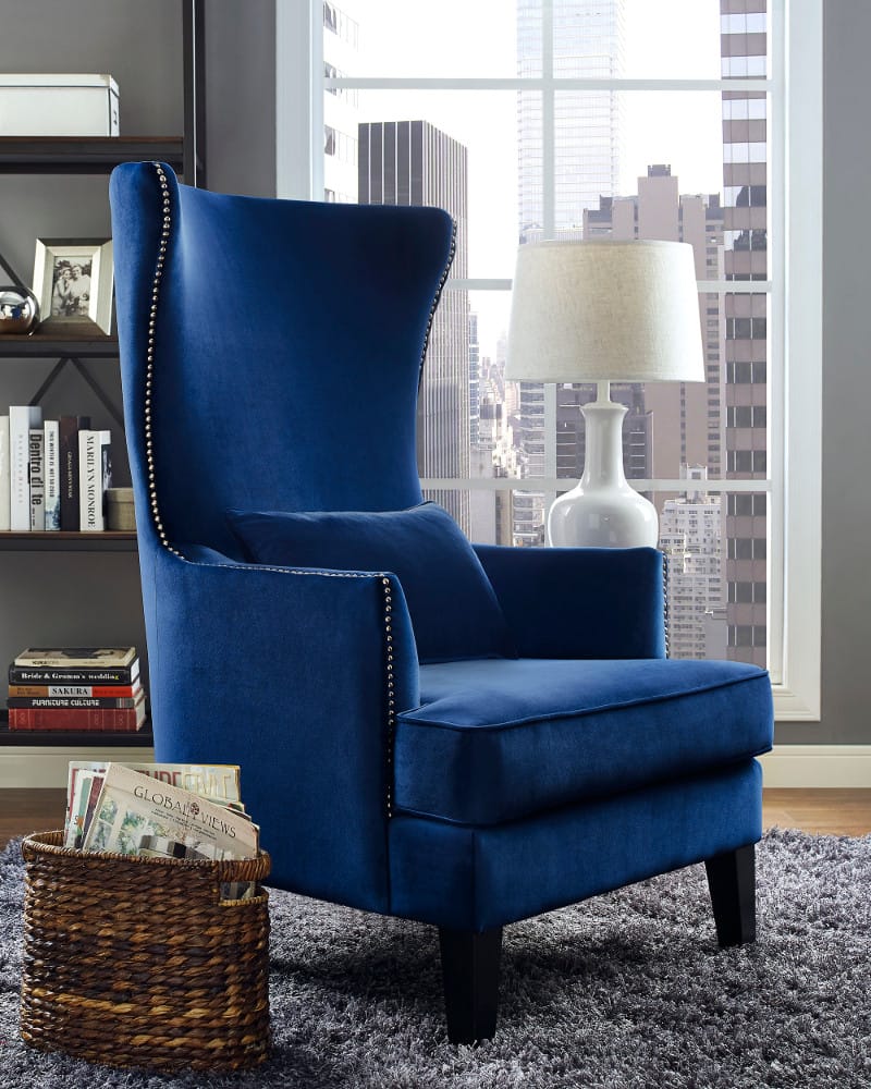 Кресло синее для отдыха