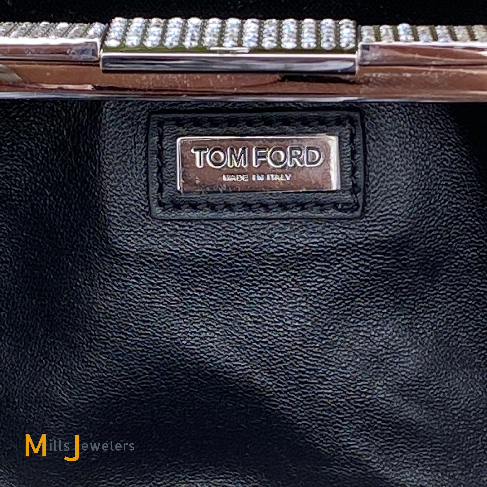 Tom Ford Black Velvet with Small Crystals Box Clutch – Mills Jewelers & Loan