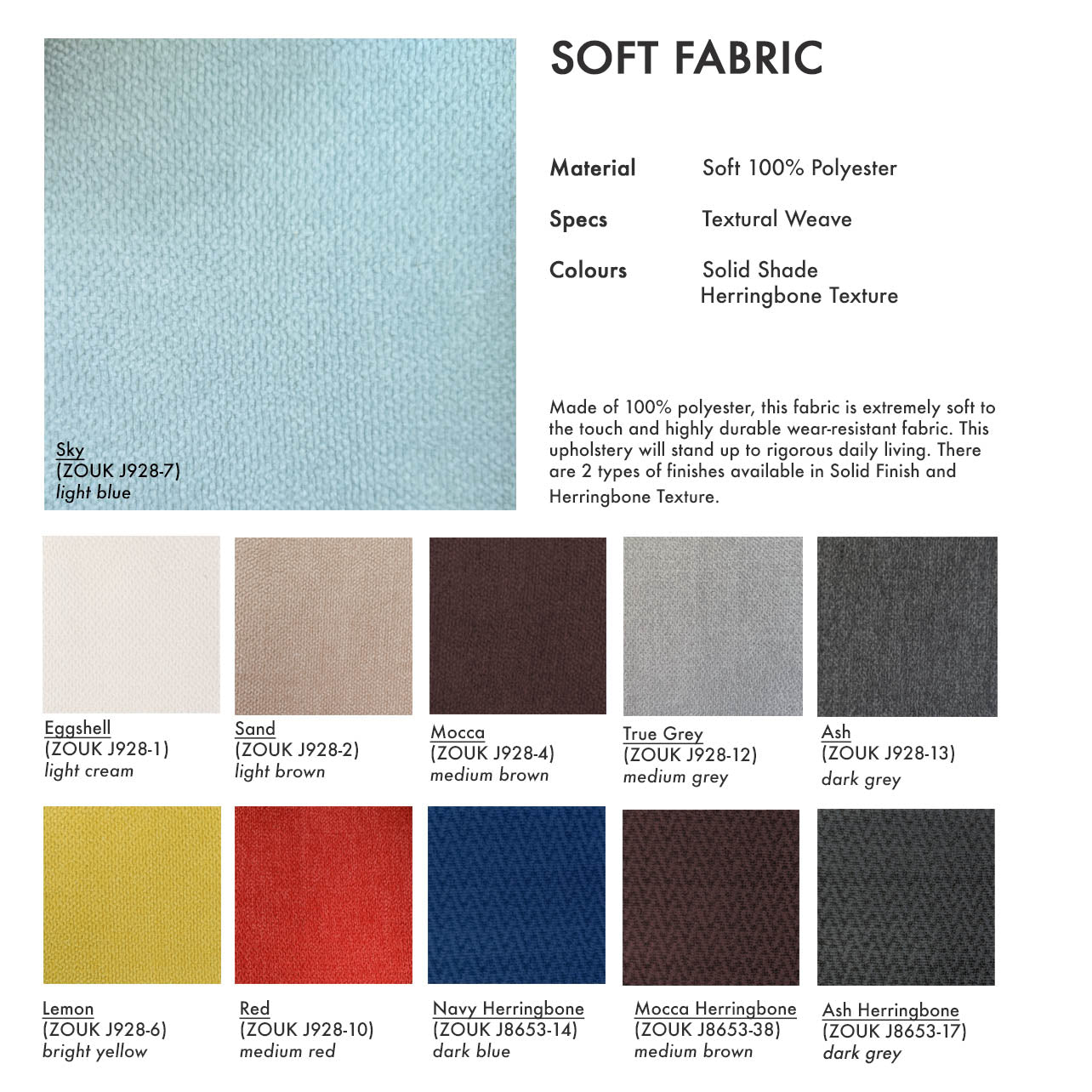 Fabric and Leather Material Colour Swatch for Sofa Armchair – Nook and ...