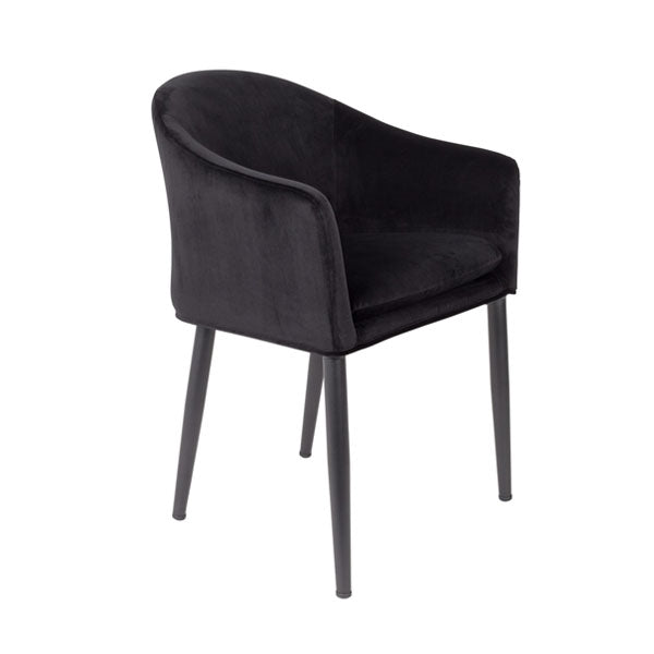 armchair black velvet