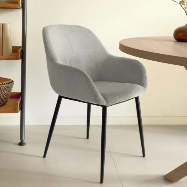 grey leather dining chairs