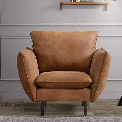 brown armchair leather