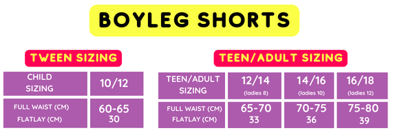 BOYLEG SIZING