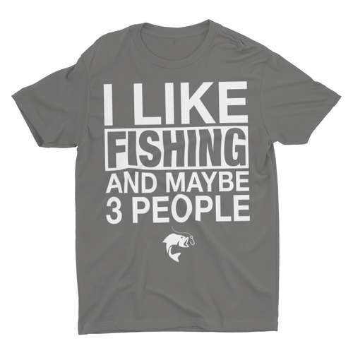 I Like Fishing, My Dog And Maybe 3 People Funny Fishing Shirt