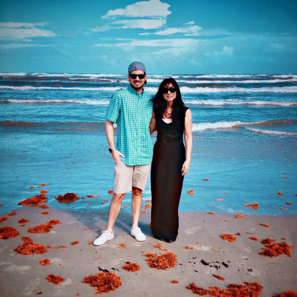 Blake Hunter and His Mom, Janice on a Corpus Christi Beach