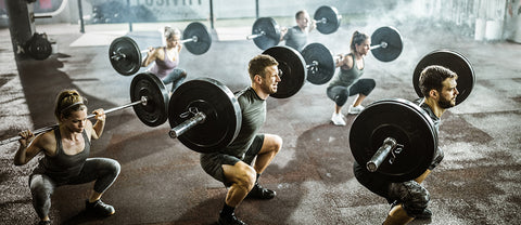 Multiple People Squatting