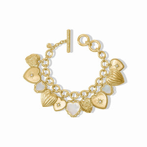 Heart Charm Bracelet Mother of Pearl - Jupiter Row